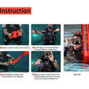 Dive Safety 120cm Surface Marker Buoy Orange 7
