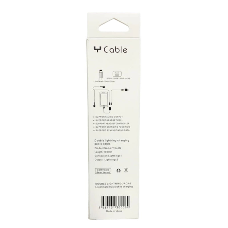 Double Lightning Y Cable Adapter JH006