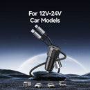 Dual-Port Car Charger with 1 metre Type-C / Lightning Cable