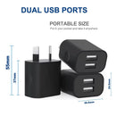 Dual USB Power Adapter Wall Plug (NZ / AUS) (Black)