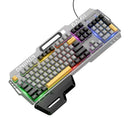 Ergonomic Wired Gaming Keyboard with RGB Rainbow Light &