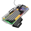 Ergonomic Wired Gaming Keyboard with RGB Rainbow Light &