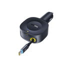 Fast Charging Car Charger USB-C Port + USB-C Retractable