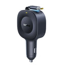 Fast Charging Car Charger USB-C Port + USB-C Retractable
