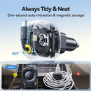 Fast Charging Car Charger USB-C Port + USB-C Retractable