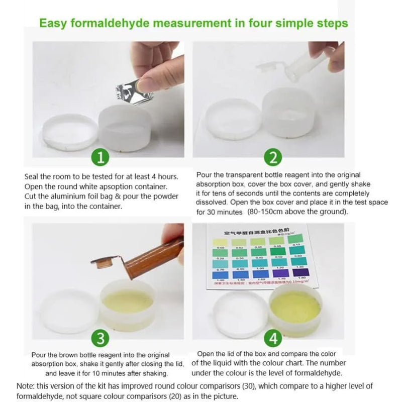 Formaldehyde (HCHO) Air Quality Test Kit