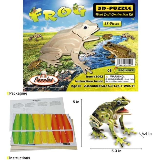 Frog (illuminated) - 3D Puzzle