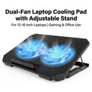 Gaming Laptop Cooling Pad with Dual Silent Fans &