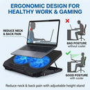 Gaming Laptop Cooling Pad with Dual Silent Fans &