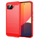 Google Pixel 10a Carbon Fibre TPU Case Slim Shockproof Cover Red