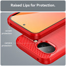 Google Pixel 10a Carbon Fibre TPU Case Slim Shockproof Cover Red