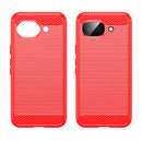 Google Pixel 10a Carbon Fibre TPU Case Slim Shockproof Cover Red