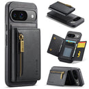 DG.MING Magnetic Wallet Case with Zipper Pocket for Pixel 10 Pro [Black]