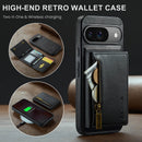 DG.MING Magnetic Wallet Case with Zipper Pocket for Pixel 10 [Black]