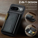 DG.MING Magnetic Wallet Case with Zipper Pocket for Pixel 10 Pro [Black]