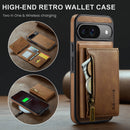 DG.MING Detachable Magnetic Wallet Case with Zipper Pocket for Pixel 10 Pro [Brown]