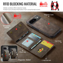 DG.MING Detachable Magnetic Wallet Case with Zipper Pocket for Pixel 10 Pro [Coffee]