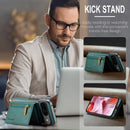 DG.MING Detachable Magnetic Wallet Case with Zipper Pocket for Pixel 10 Pro [Green]