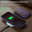 DG.MING Detachable Magnetic Wallet Case with Zipper Pocket for Pixel 10 Pro [Purple]
