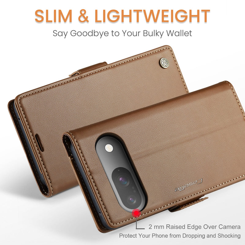Google Pixel 10 CaseMe Retro Wallet Case [Brown]