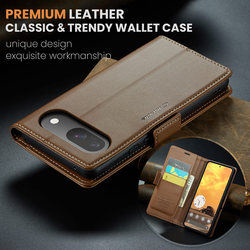 Google Pixel 10 CaseMe Retro Wallet Case [Brown]