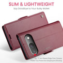 Google Pixel 10 Pro CaseMe Retro Wallet Case [Maroon]