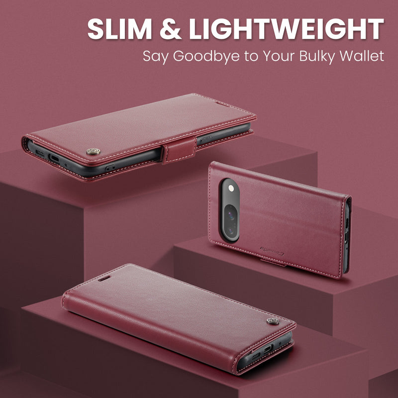 Google Pixel 10 CaseMe Retro Wallet Case [Maroon]