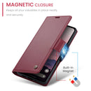Google Pixel 10 Pro CaseMe Retro Wallet Case [Maroon]