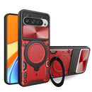 Google Pixel 10 Pro Ring Kickstand Case w/ Camera Cover [Red]