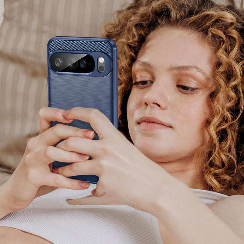 Google Pixel 10 Pro XL Carbon Fibre Brushed Case [Navy]