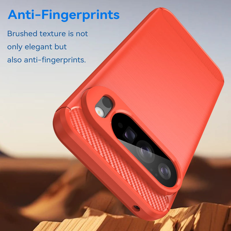 Google Pixel 10 Pro XL Carbon Fibre Brushed Case [Red]