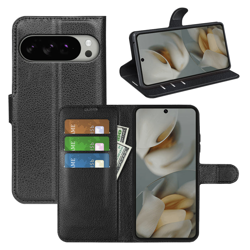 Google Pixel 10 Pro XL PU Wallet Case [Black]