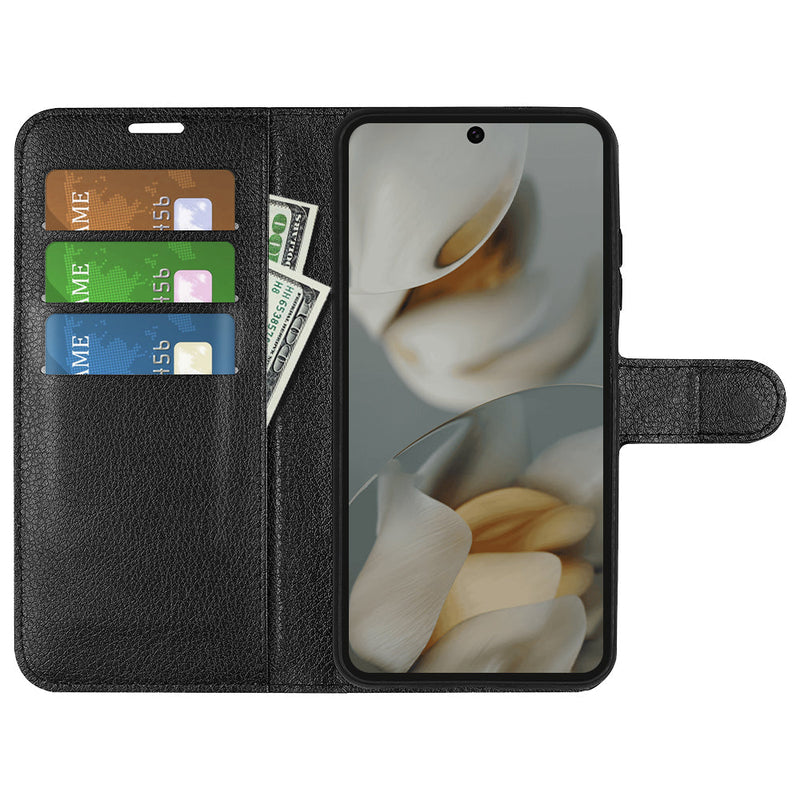 Google Pixel 10 Pro XL PU Wallet Case [Black]
