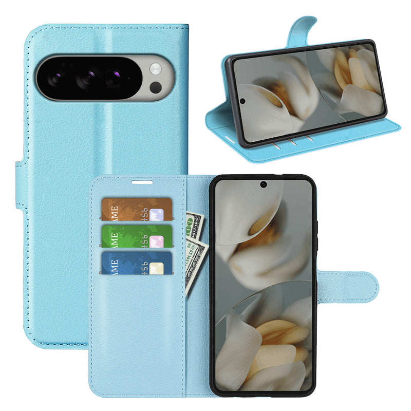 Google Pixel 10 Pro XL PU Wallet Case [LightBlue]