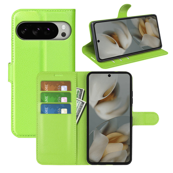 Google Pixel 10 Pro XL PU Wallet Case [Green]