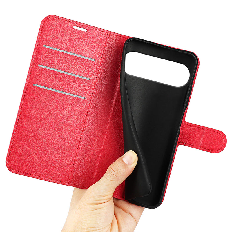 Google Pixel 10 Pro XL PU Wallet Case [Red]
