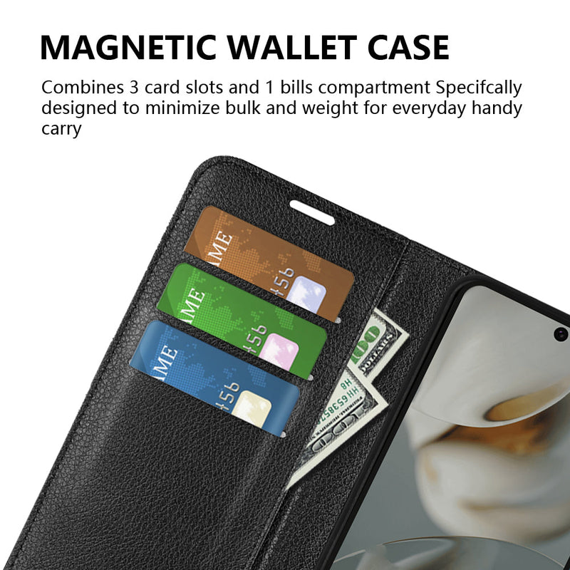 Google Pixel 10 Pro XL PU Wallet Case [Black]