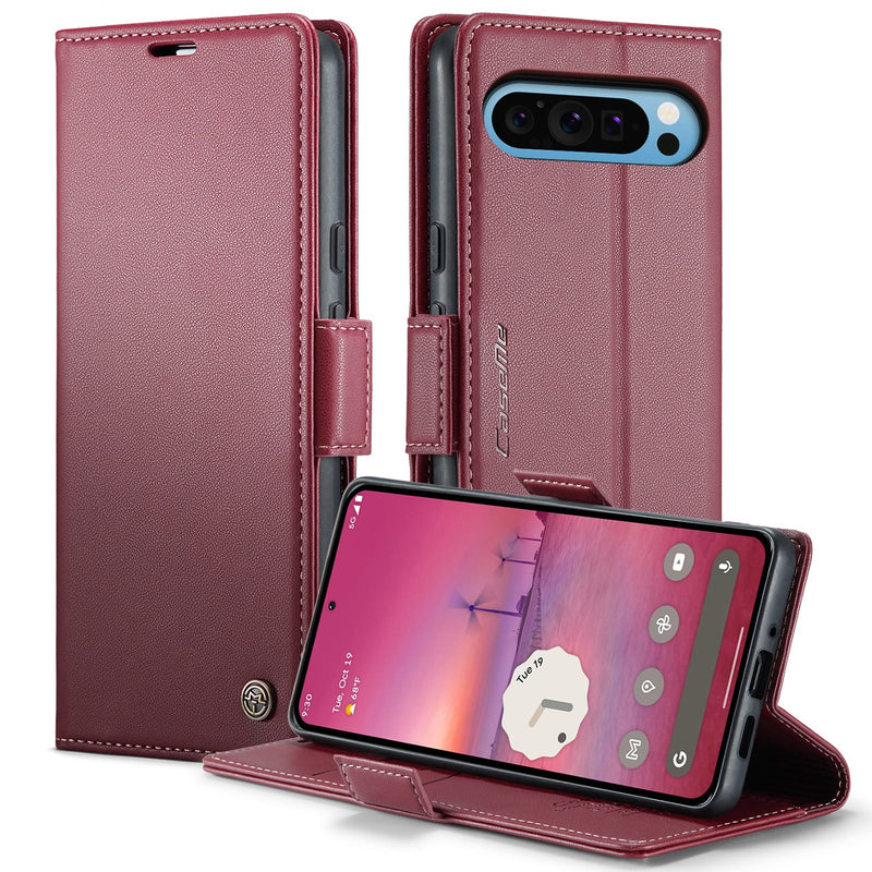 Google Pixel 10 Pro XL CaseMe Retro Wallet Case [Maroon]
