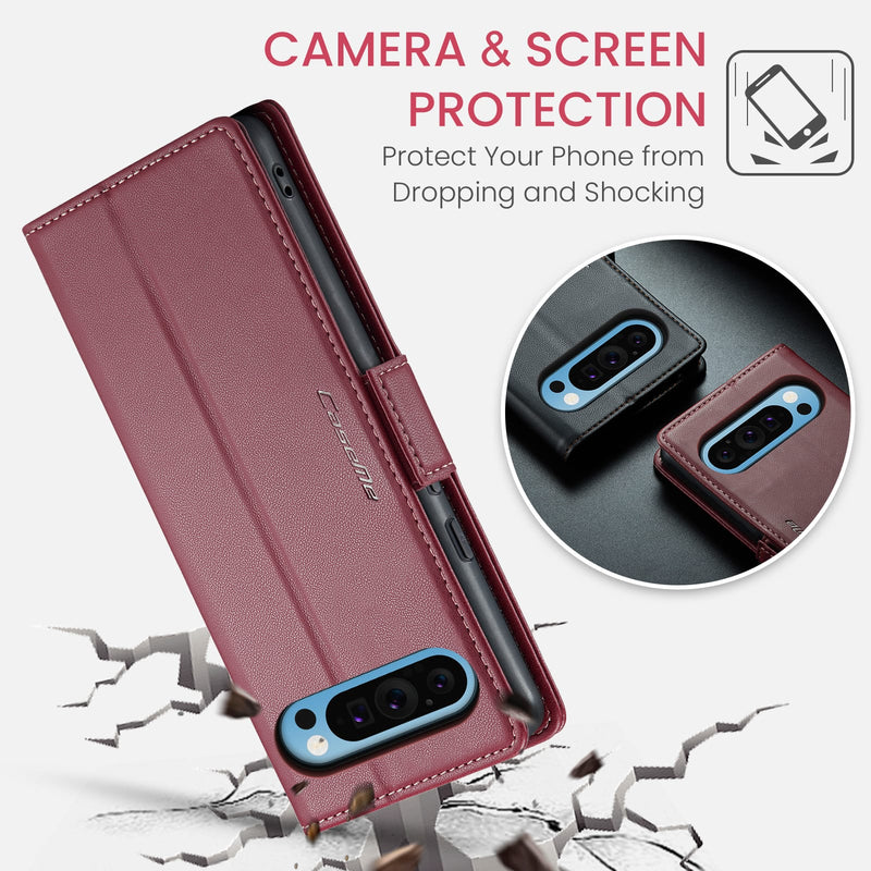Google Pixel 10 Pro XL CaseMe Retro Wallet Case [Maroon]