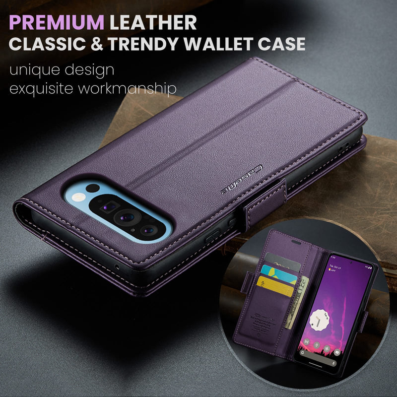 Google Pixel 10 Pro XL CaseMe Retro Wallet Case [Purple]