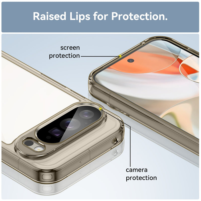 Google Pixel 10 Pro XL Soft TPU Bumper Case [Clear Grey]