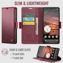 Google Pixel 11 Pro XL CaseMe Retro Wallet Case [Maroon] 2