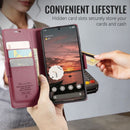 Google Pixel 11 Pro XL CaseMe Retro Wallet Case [Maroon] 4