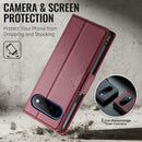 Google Pixel 11 Pro XL CaseMe Retro Wallet Case [Maroon] 5
