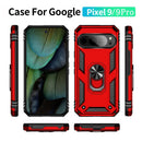 Google Pixel 9 Pro Military Armour Ring Case [Red] 7