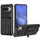 Google Pixel 9 Pro XL Heavy Duty Kickstand Card Holder Case
