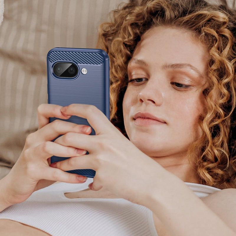 Google Pixel 9a Carbon Fibre Brushed Case [Navy]