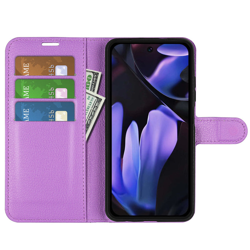 Google Pixel 9a PU Wallet Case [Purple]
