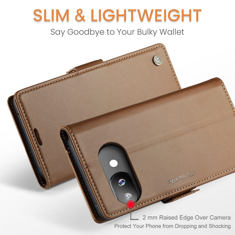 Google Pixel 9a CaseMe Retro Wallet Case [Brown]