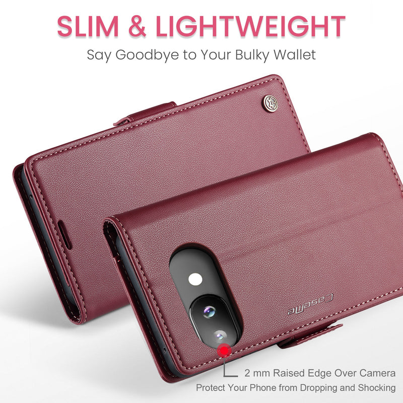 Google Pixel 9a CaseMe Retro Wallet Case [Maroon]